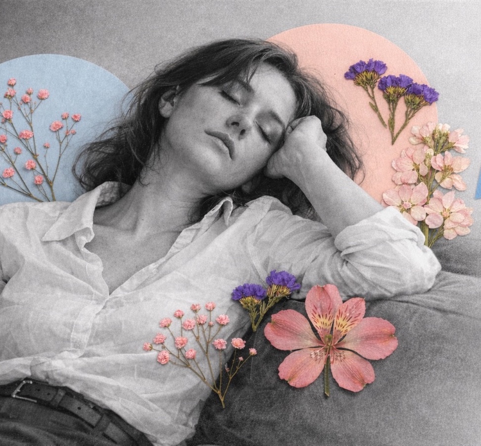 A woman resting after a demanding working day